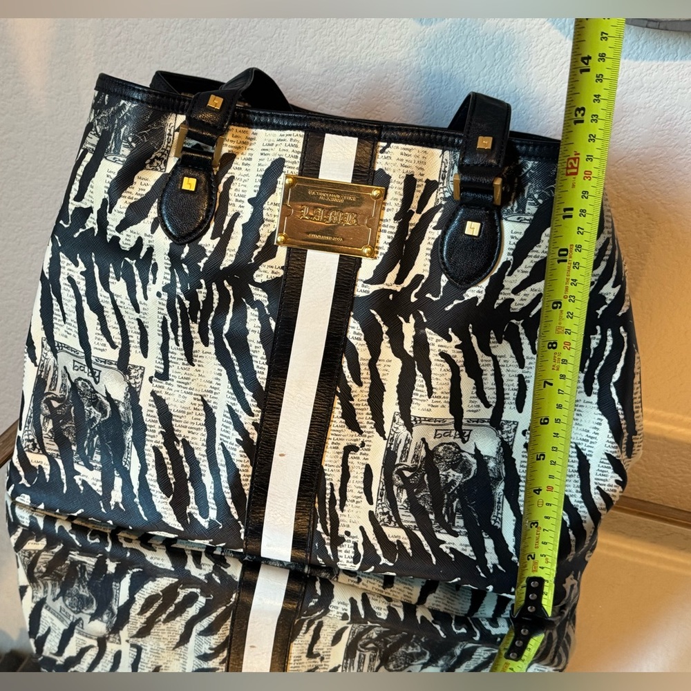 L.A.M.B. Monochrome Zebra Print Tote - Picture 7 of 9